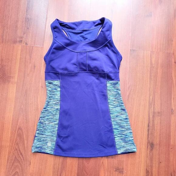 ATHLETA BLUE SPACE DYE CYCLING JERSEY SIZE SMALL - Picture 3 of 6